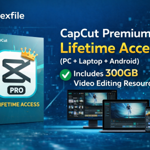 ক্যাপকাট প্রিমিয়াম লাইফটাইম অ্যাক্সেস (পিসি + ল্যাপটপ + অ্যান্ড্রয়েড) – সাথে ৩০০ জিবি ভিডিও এডিটিং রিসোর্স
